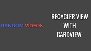 How to use RecyclerView with CardView using Fragment [upl. by Eelorac]