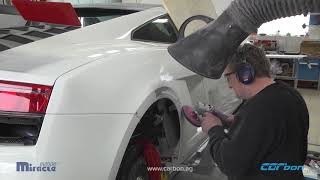 Reparatur eines Seitenschadens an einem Lamborghini Gallardo [upl. by Ailelc]