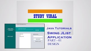 Java GUI  JList Java Swing Using Netbeans Part 01  Study Viral [upl. by Eiramanitsirhc648]