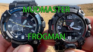 FROGMAN vs MUDMASTER  GWG 2000 vs GWF A1000 1AER  Casio G Shock analogue diver hiking watches [upl. by Edette]