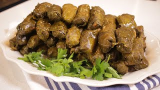 How to Make Vegetarian Stuffed Vine Leaves Assyrian Food [upl. by Amedeo]