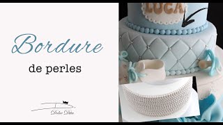 🎂 BORDURE DE PERLES EN PÂTE À SUCRE Avec un Moule en Silicone Tutoriel amp Astuces Cake Design [upl. by Hunt]