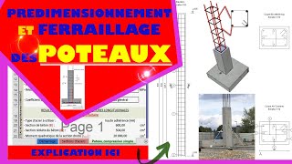 Prédimensionnement et Ferraillage des poteauxvoici la procédure plus rapide à faire [upl. by Einnhoj]