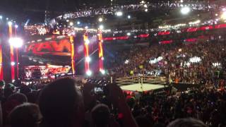 RAW After WrestleMania 32 LIVE Opening Pyro amp Mr McMahon Entrance [upl. by Auqinehs690]