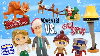 Christmas Vacation VS A Christmas Story Advent Calendars Double Unboxing Squirrels [upl. by Suivatra]