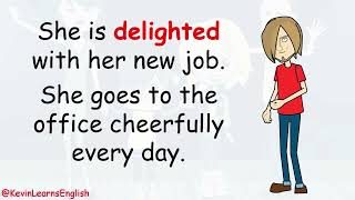 Do you know what DELIGHTED means  Learn English with Kevin 😁😉 learnenglish funenglish [upl. by Donaldson]