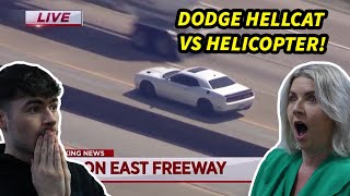 Dodge Challenger Hellcat Outruns Cops and Helicopter in Highspeed Chase British Family Reacts [upl. by Darees]