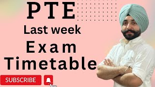 PTE Exam last week timetable in 2023  Gurwinder sir [upl. by Etsyrk]