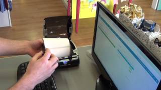 How to load 4 x 6 Postage labels into a Dymo 4xl Label printer [upl. by Ennirak792]