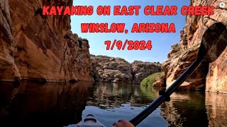 Kayaking East Clear Creek Winslow Arizona 792024 [upl. by Htiel]