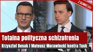 Opozycja atakuje Tuska za politykę migracyjną BOSAK MORAWIECKI  Gazetapl [upl. by Puiia]