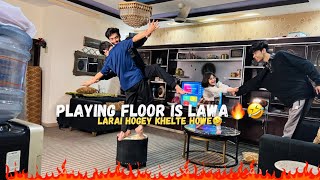 Sillah or me gir gey🤣 Floor is lawa challenge😂 Vlog ibi Sheikh [upl. by Kapeed]