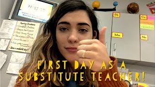 first day as a sub  substitute teacher vlog [upl. by Nosneb]