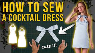 How To Sew A Cocktail Dress with FREE Pattern Download [upl. by Marve]