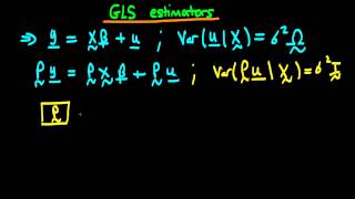 GLS estimators in matrix form  part 1 [upl. by Aiehtela]