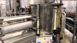 Labelling machine for glass bottles KRONES [upl. by Eyllom]