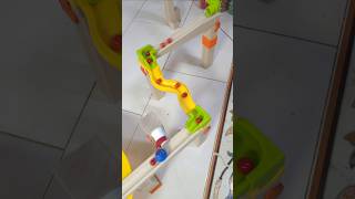 HABA Wooden Funnel Hosting Marble Run Race ASMR Sound [upl. by Lenes]