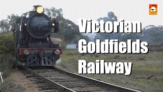 Victorian Goldfields Railway  Maldon to Castlemaine Steam Locomotive [upl. by Ijic]