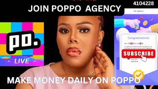 How To Join Poppo Agency  Make money online [upl. by Elison984]