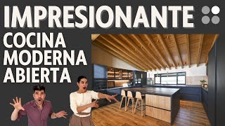 Cocina MADERA y NEGRA con ISLA Dekton Kelya ABIERTA Cocinas CJR [upl. by Evita240]