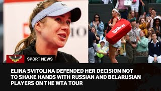 Elina Svitolina will not shake hands with the Russian people until Russian troops leave Ukraine [upl. by Elnore]