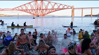 Scotland Braves Freezing water to Loony Dook 2024 [upl. by Notnilc]