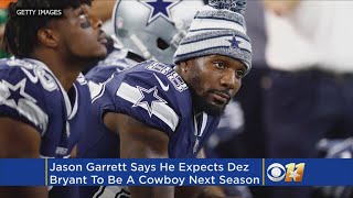 Cowboys Coach Jason Garrett Says Dez Bryant Isnt On The Way Out [upl. by Eilujna]