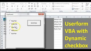 User form with Dynamic checkbox  Excel Training dhaka [upl. by Calvin]