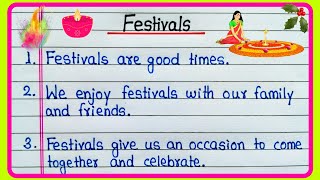 10 lines essay on Festival in English  Festival essay  Festival Sentence  Importance of festival [upl. by Akirahc896]