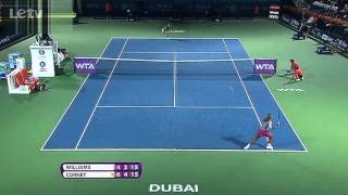 Serena Williams vs Alize Cornet  Full Highlights  Dubai Tennis Championships 2014SF [upl. by Gilboa]