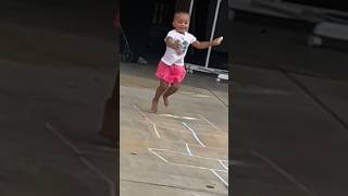 My Gbaby learns to Hopscotch grandbabies grandpa grandparents granddaughter hopscotch [upl. by Tonnie]