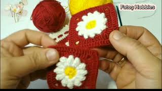 Papatya motifli mini çanta 🌼 İki motiften oluşan muhteşem fikir tığişi motif crochet diy [upl. by Ameyn]