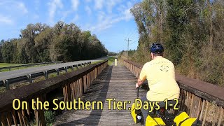 THE FIRST 100 MILES DAYS 12 ON THE SOUTHERN TIER CROSSING AMERICA BY BIKE  VLOG 5 [upl. by Pooi]