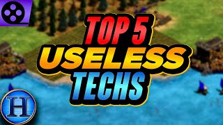 Top 5 Most Useless Technologies  AoE2 [upl. by Yleoj]