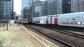 3 treinen op station BrusselNoord Toeteren [upl. by Flanigan]