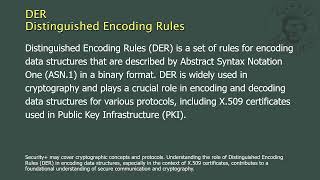 DER  Distinguished Encoding Rules [upl. by Ronoh524]