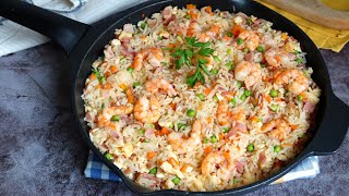 Arroz 3 delicias como PLATO ÚNICO Fácil rápido y riquísimo [upl. by Sephira957]