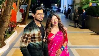 Sambhavna Seth With Husband Avinash Dwivedi UNEDITED Interview  Saba Ibrahim Wedding Reception [upl. by Riti]