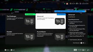 EAFC 25 quotLEAGUE AND NATION HYBRID  ADVANCEDquot SBC cheapest solution [upl. by Naitirb]