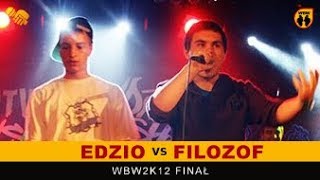 Edzio 🆚 Filozof 🎤 WBW 2012 Finał freestyle rap battle [upl. by Emmalyn]