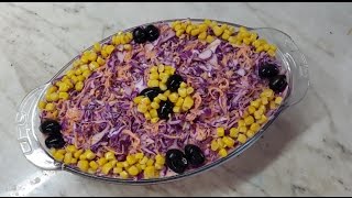 Sousou Cuisine How to make coleslaw  salade de chou  كيفية تحضير سلطة الكرمب [upl. by Helm]