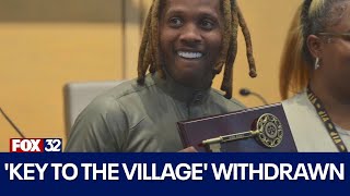 Chicago suburb withdraws Lil Durks key to the village after murderforhire charge [upl. by Ethbin]