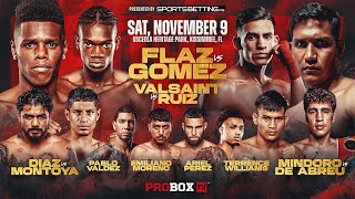 CONTENDER SERIES  LIVE BOXING  Flaz vs Gomez  Saturday November 9 [upl. by Esiocnarf]