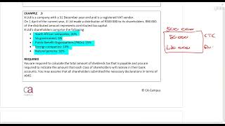 Dividends Tax  Example 3 8min [upl. by Scot300]