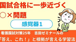 【看護師国家試験】〇×問題―感覚器① 味を感じるとは｜看護師国家試験対策ならライブ授業の吉田ゼミナール [upl. by Tloh]