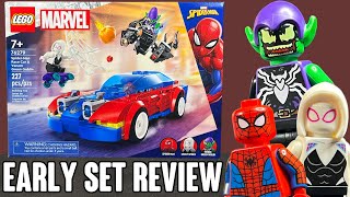 EARLY REVIEW 2024 LEGO SpiderMan Race Car amp Venom Green Goblin Set 76279 [upl. by Nylynnej807]