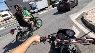 Fast Old Moped Racing in The City 2Stroke [upl. by Callas]