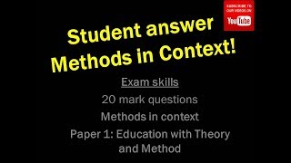 A Sociology Method in context student answer with comments [upl. by Nahij]