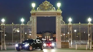 サルマン サウジアラビア王国国王陛下車列 迎賓館を出て首脳会談へ King of Saudi Arabia Motorcade 2017313 [upl. by Teena]