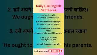 Daily Use Sentences  Hindi to English Translation  ieltswithparam [upl. by Rebecka]